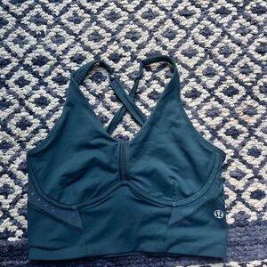 Blue lululemon halter bra top size xs